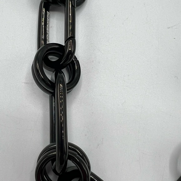 NEW MICHAEL KORS Gunmetal Long Link Chain Necklace 40” - Picture 5 of 11